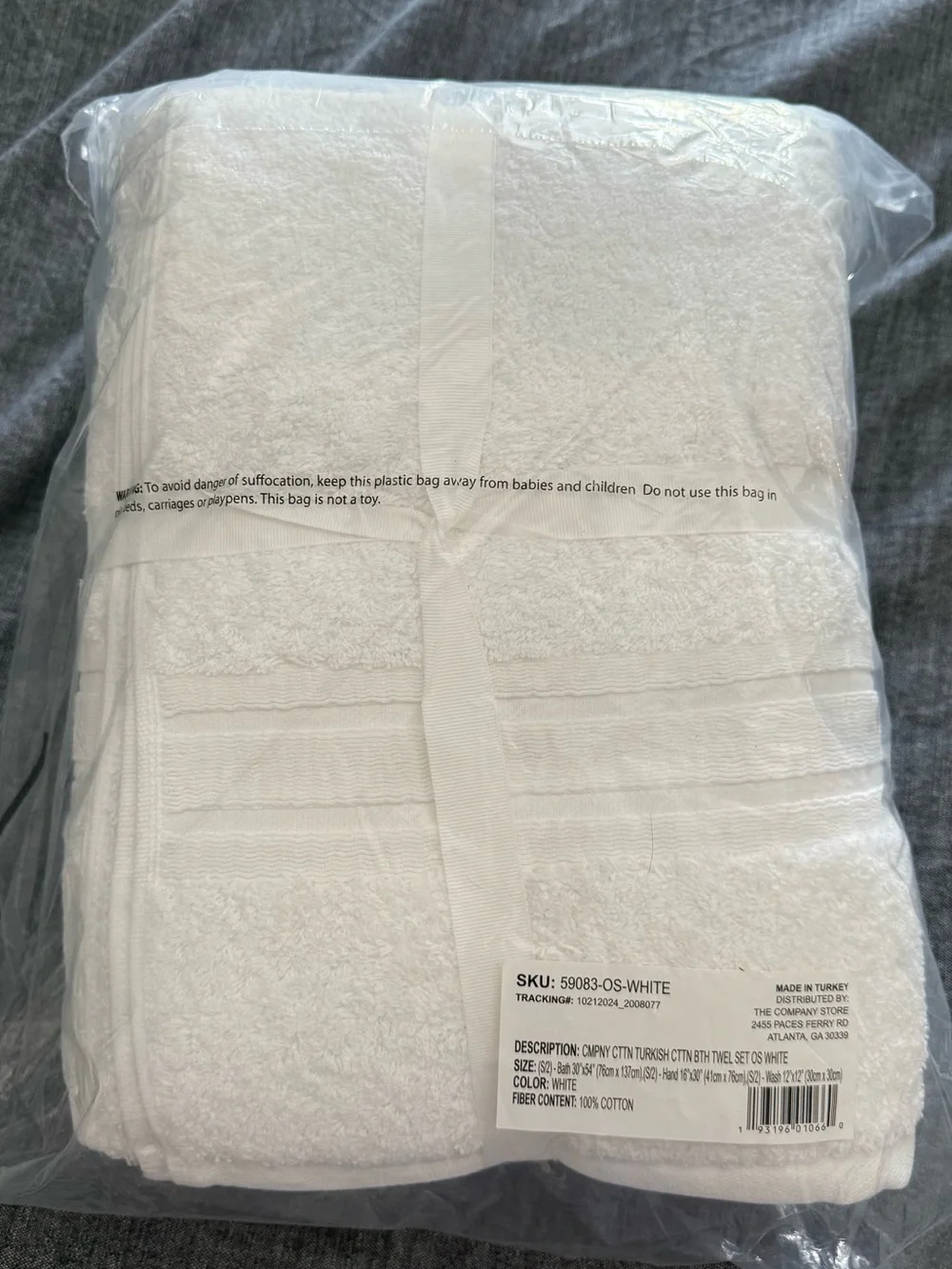 The Company Store Company Cotton 6 Piece Turkish Cotton Bath Towel Set white